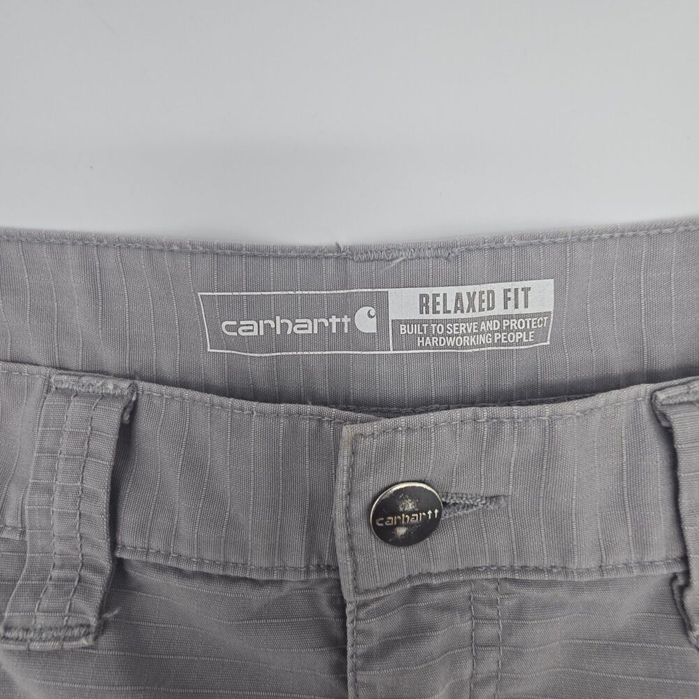 Carhartt Force Relaxed Fit Ripstop Cargo Work Shorts Men's 44 Gray - Picture 3 of 8